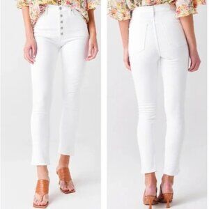 CITIZENS of Humanity Olivia Jeans High Rise Slim Ankle Exposed Zipper White size